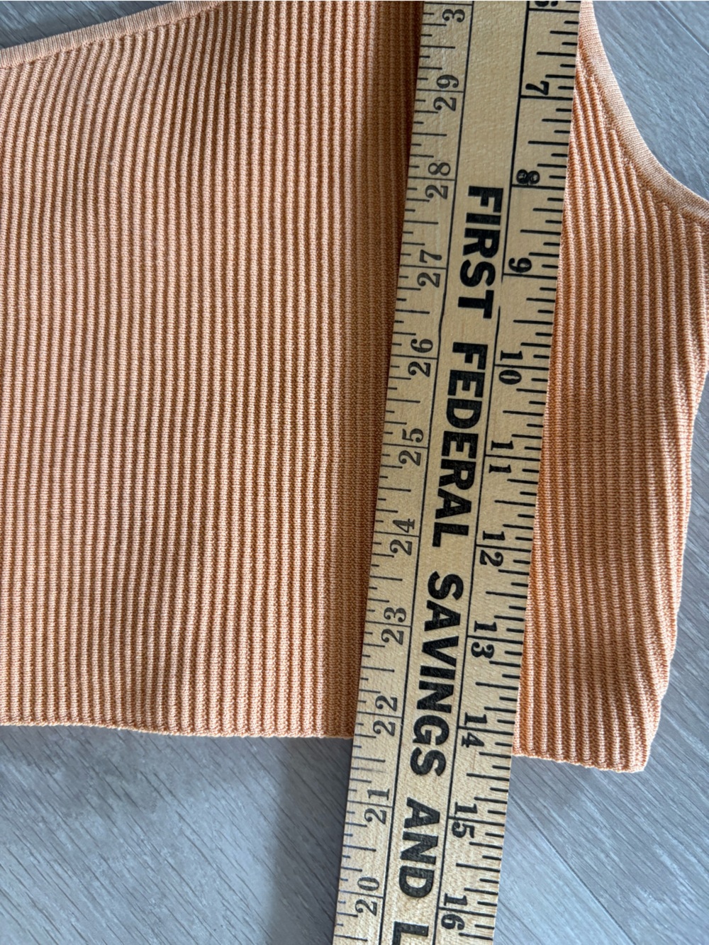 Babaton One-Shoulder Ribbed Crop Top - Peach - M - Picture 5 of 7
